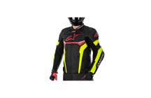 Куртка Alpinestars CELER кожа black\red\yellow fluo