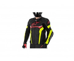Куртка Alpinestars CELER кожа black\red\yellow fluo